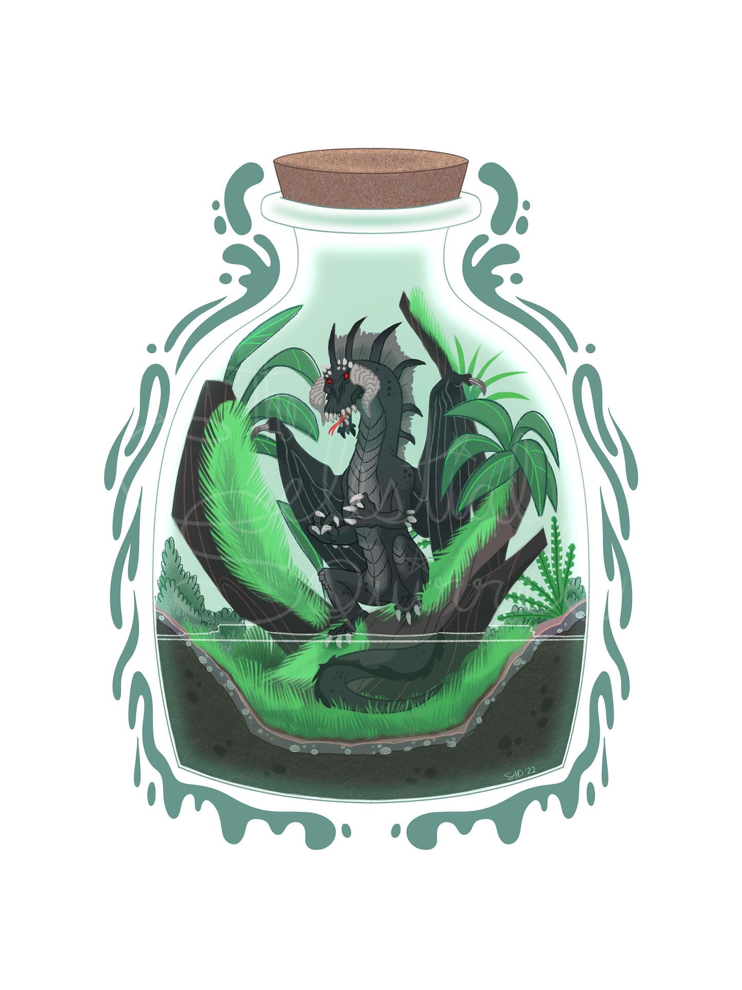 Terrarium Dragons 6x8 Art Prints