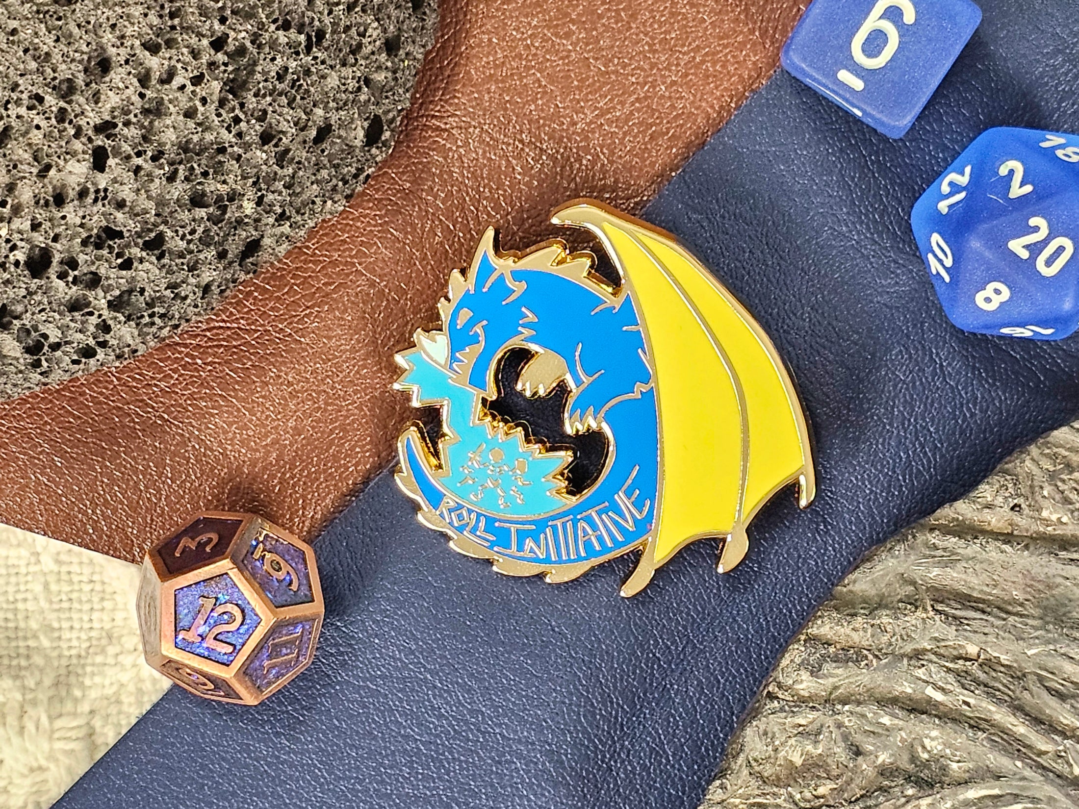 Roll Initiative Dragons Hard Enamel Pin