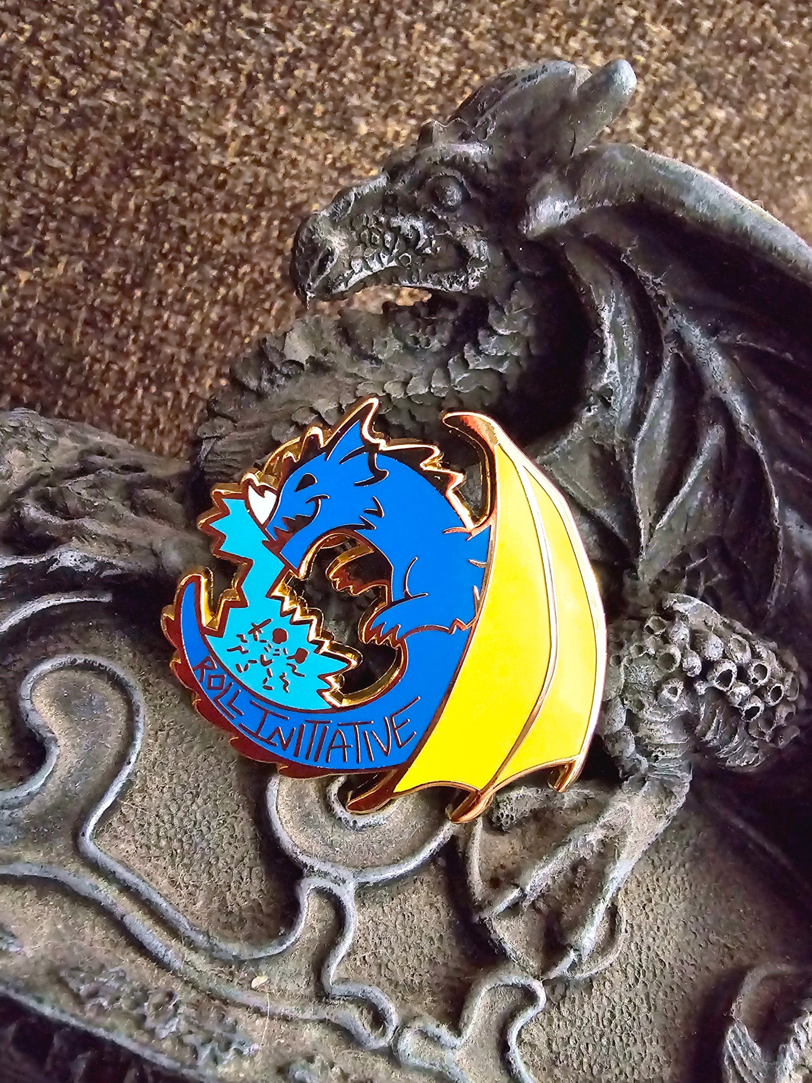 Roll Initiative Dragons Hard Enamel Pin