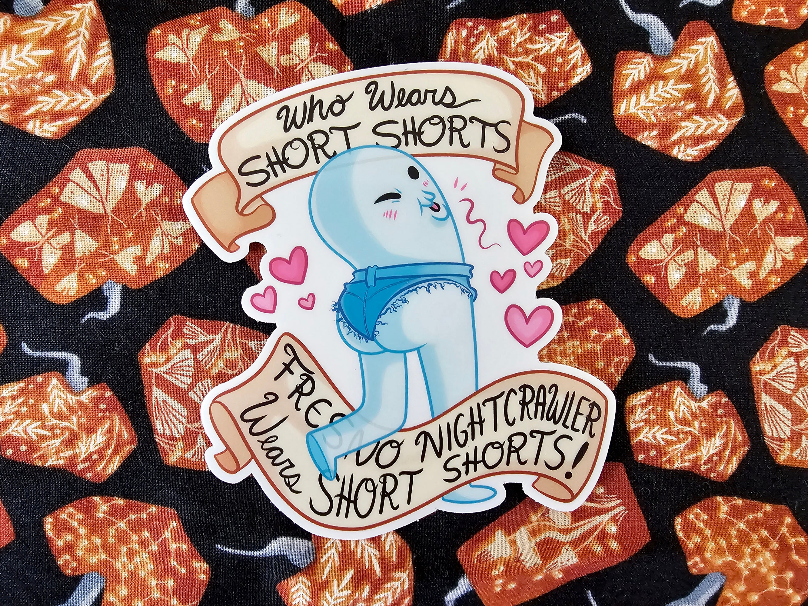 Fresno Nightcrawler Vinyl Sticker - Booty Shorts Ghost Cryptid