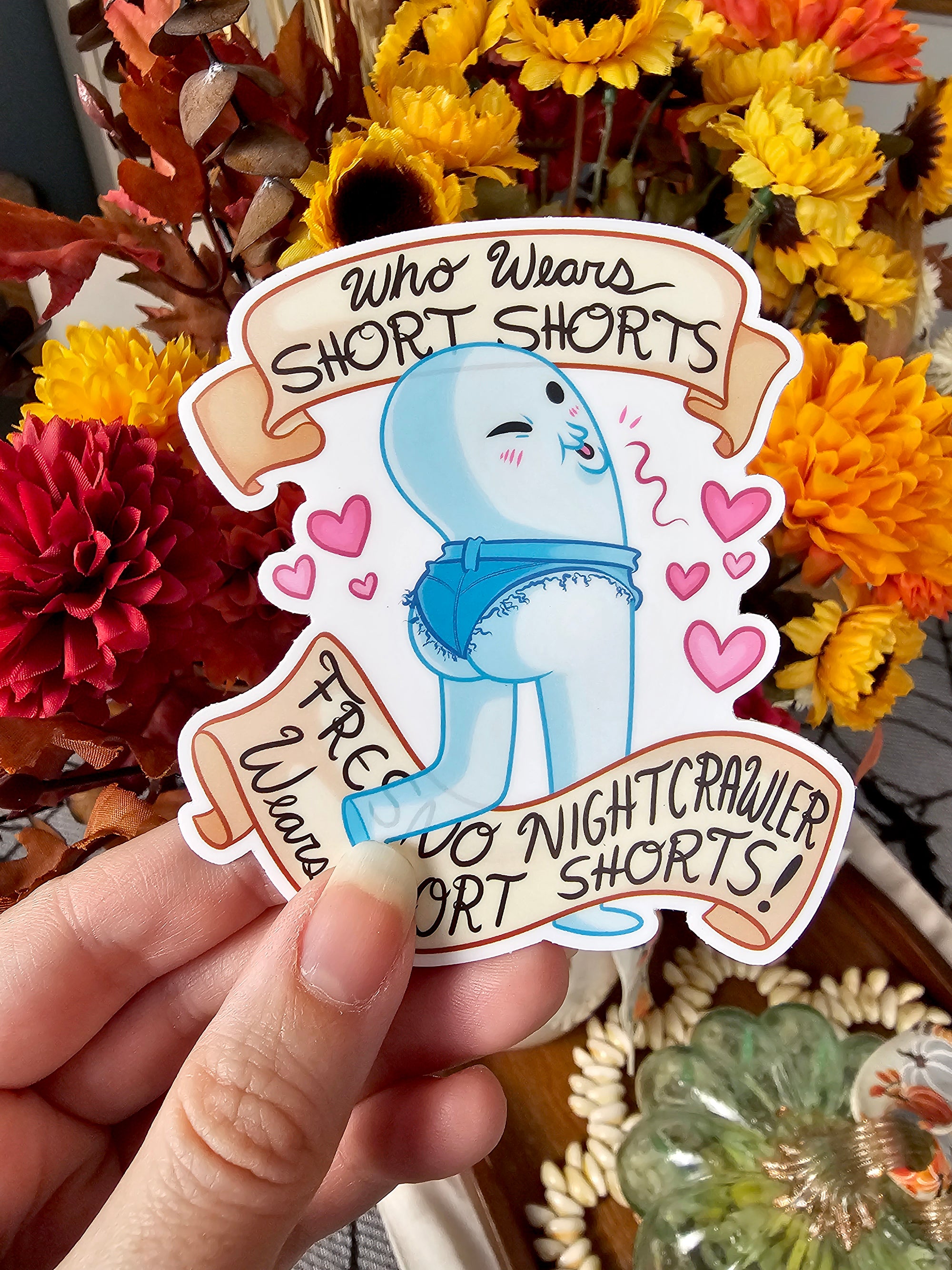 Fresno Nightcrawler Vinyl Sticker - Booty Shorts Ghost Cryptid