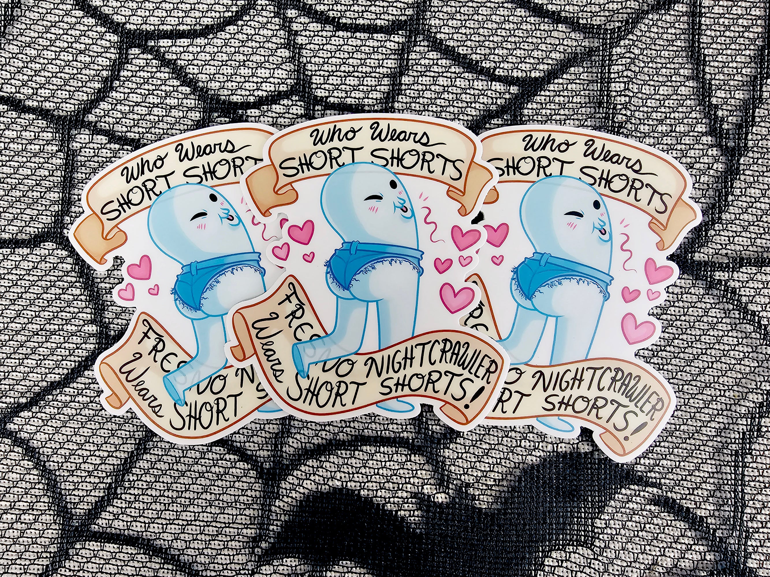 Fresno Nightcrawler Vinyl Sticker - Booty Shorts Ghost Cryptid