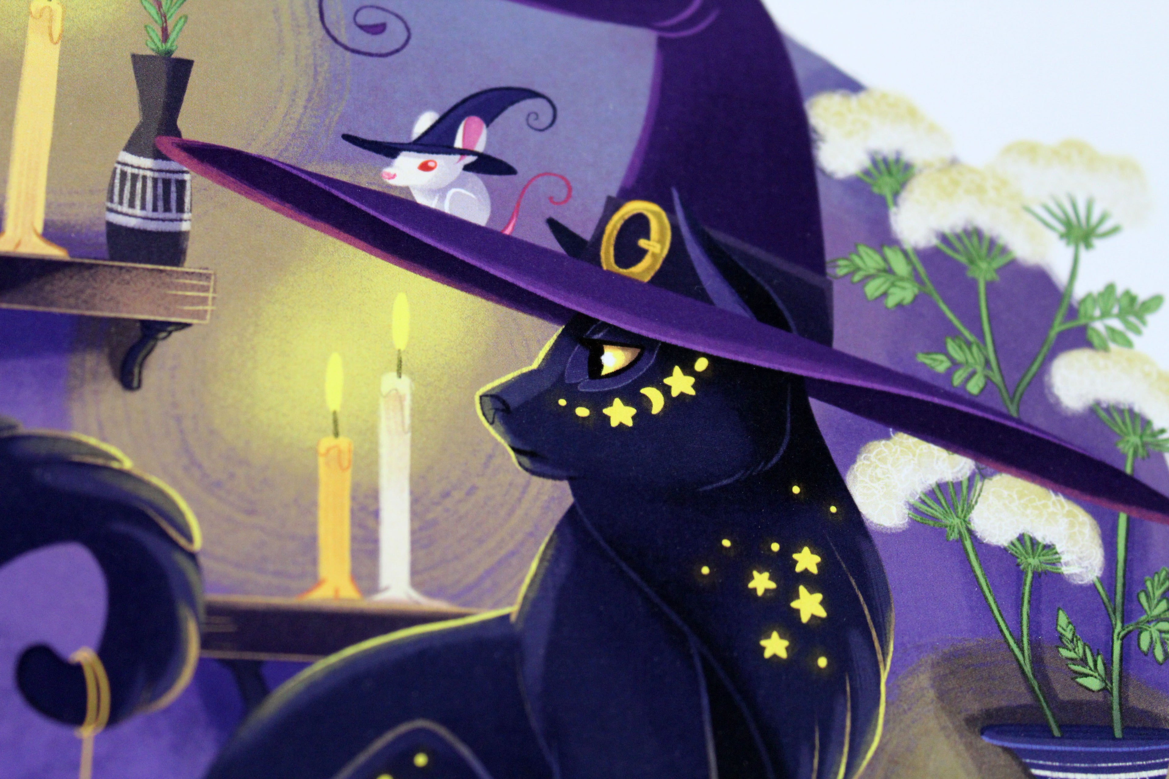 Witch Kitty 8.5x8.5 Art Prints