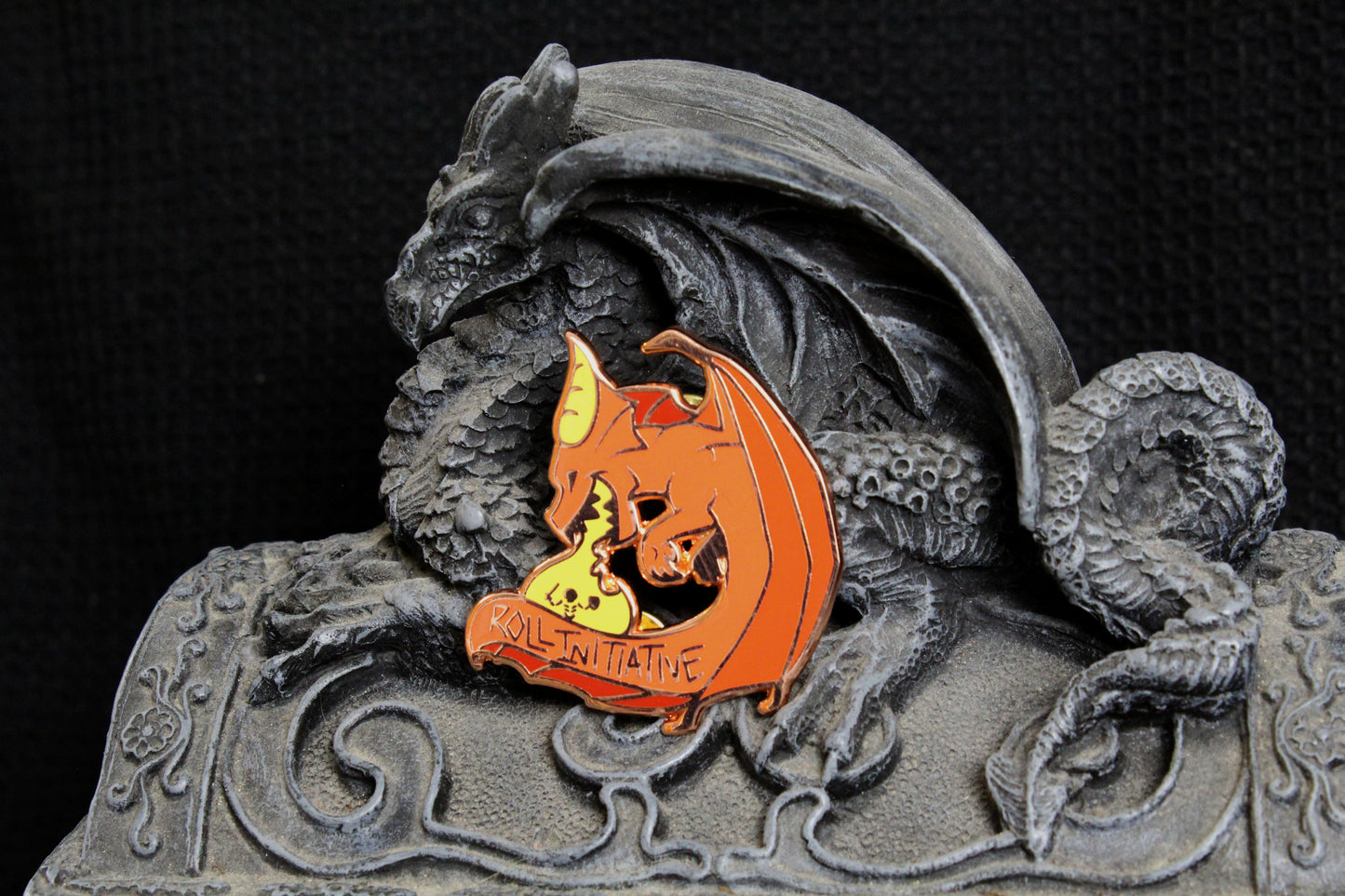 Roll Initiative Dragon Hard Enamel Pin