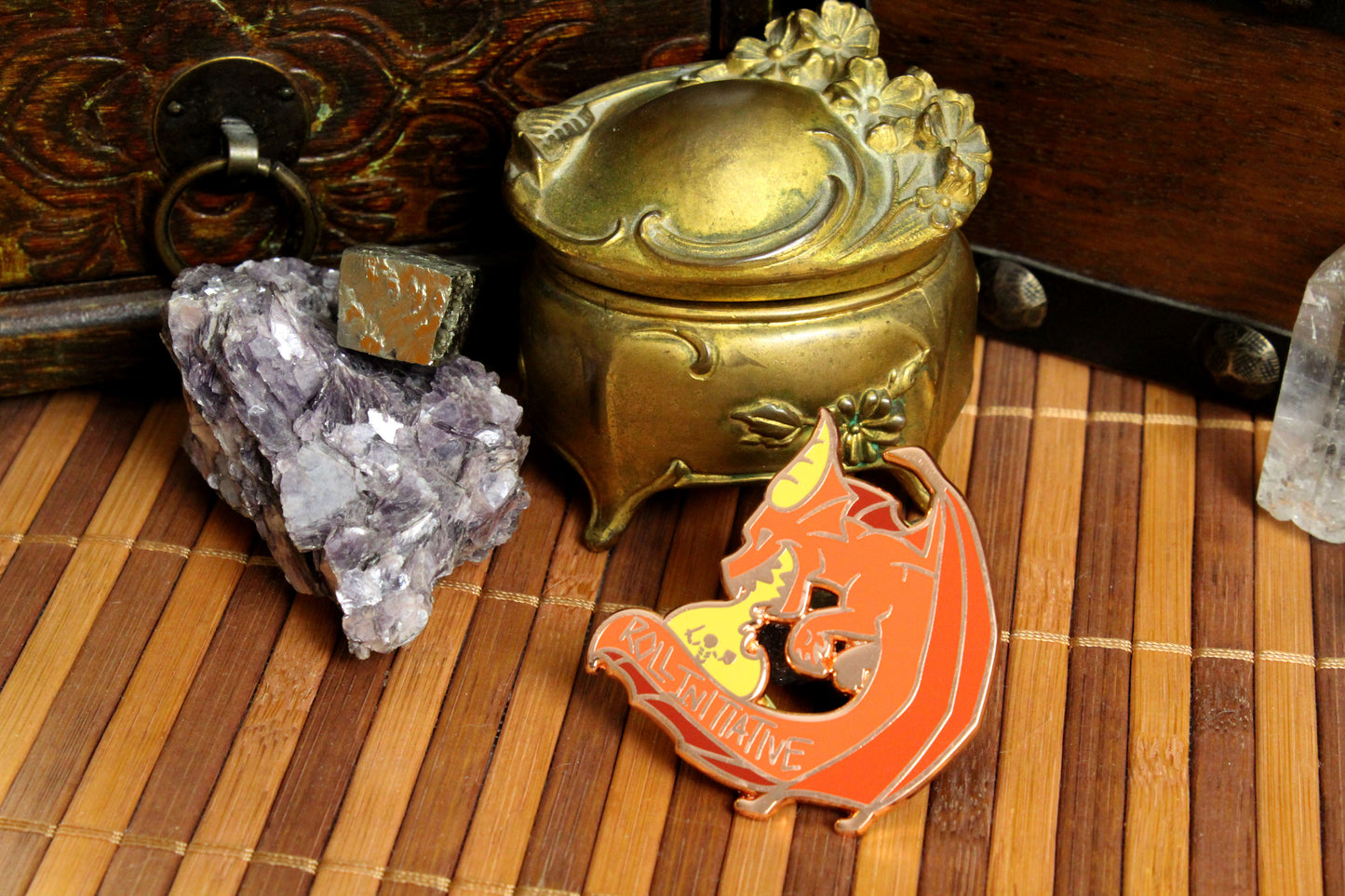 Roll Initiative Dragon Hard Enamel Pin