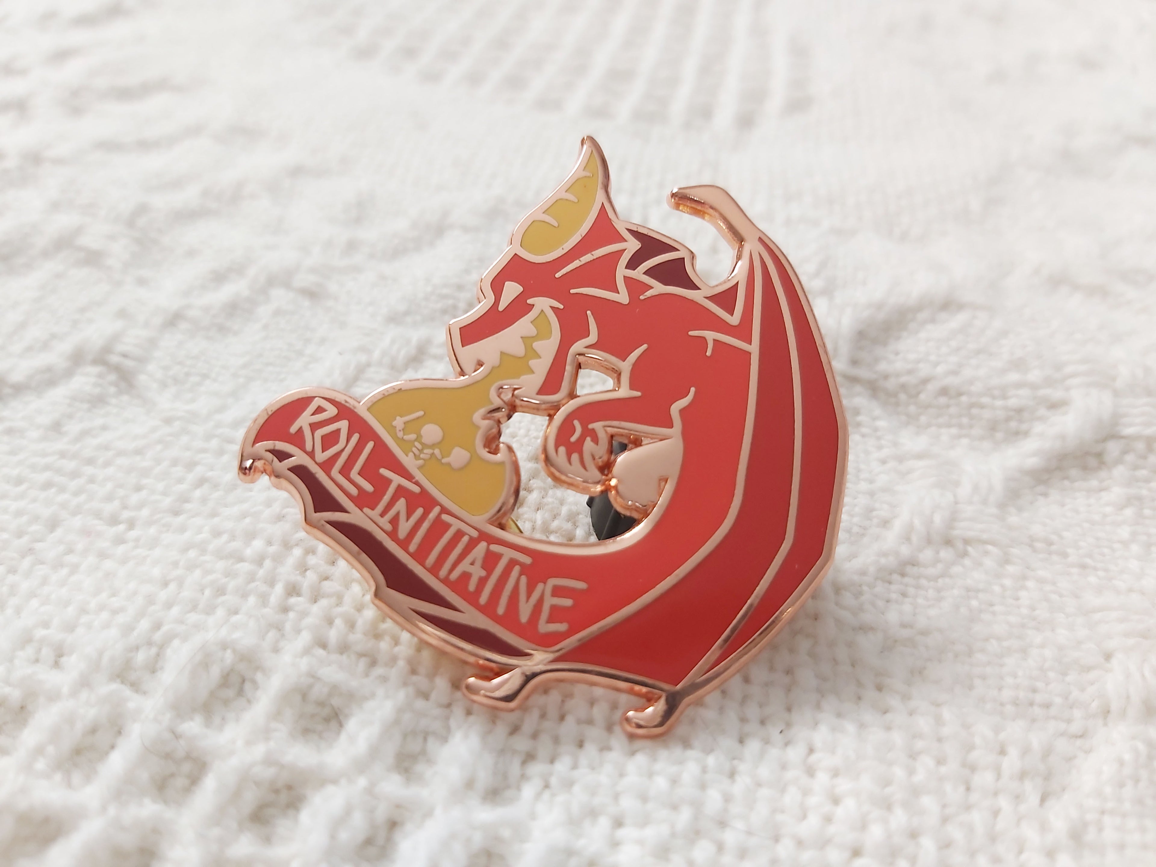 Roll Initiative Dragons Hard Enamel Pin