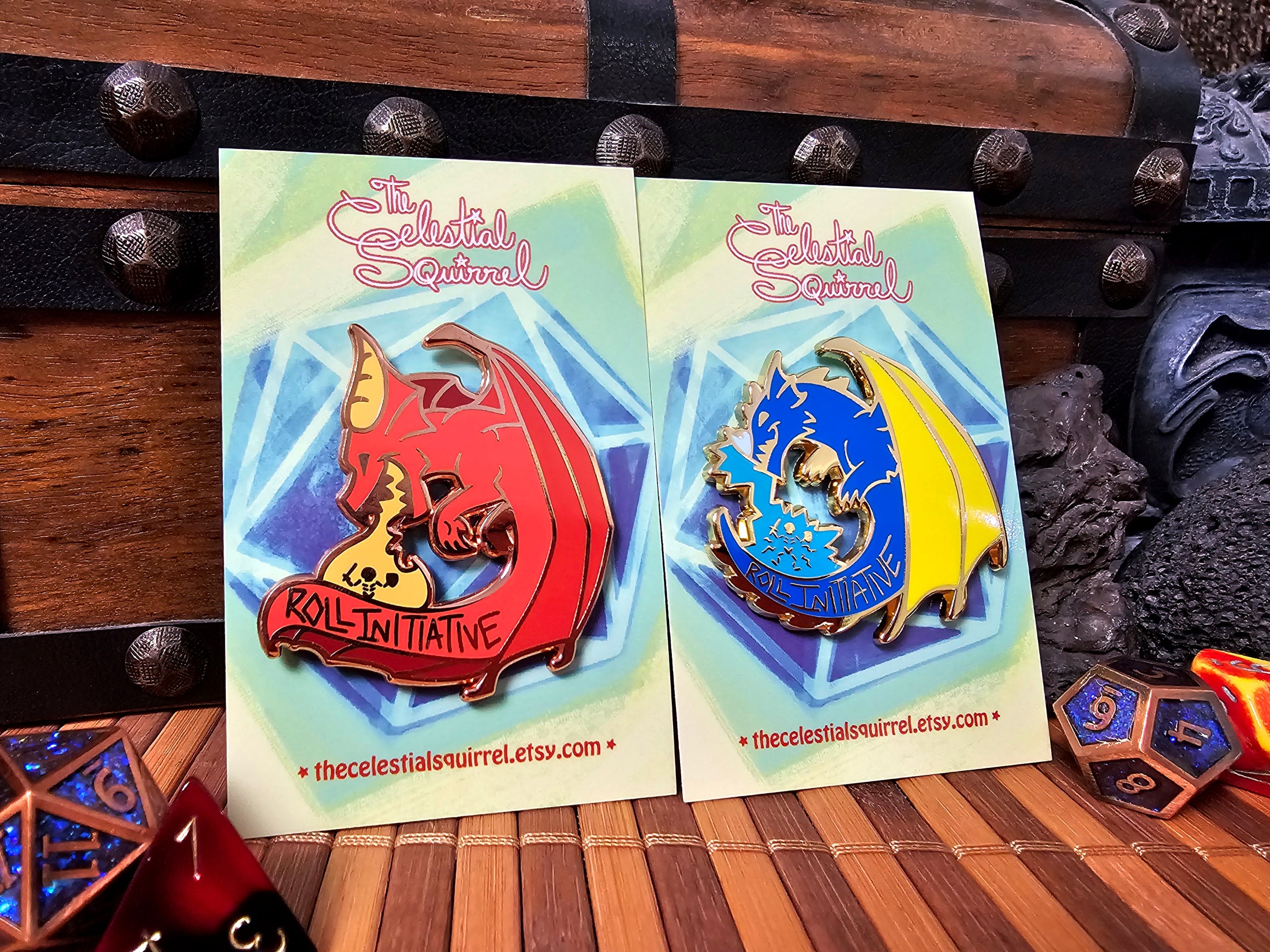 Roll Initiative Dragons Hard Enamel Pin