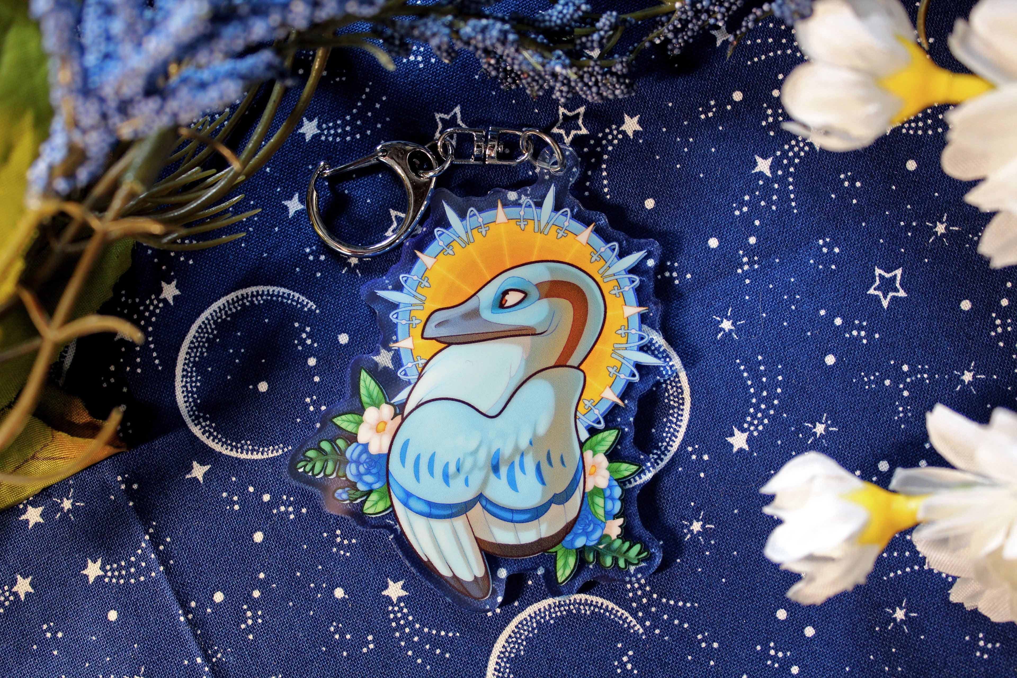 Art Nouveau Raptor Double-Sided Acrylic Keycharm