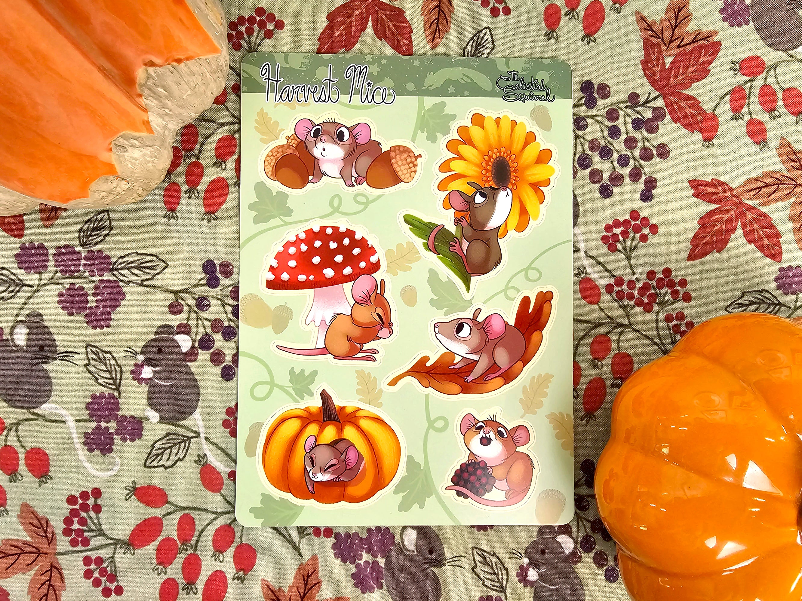 Harvest Mice Vinyl Sticker Sheet