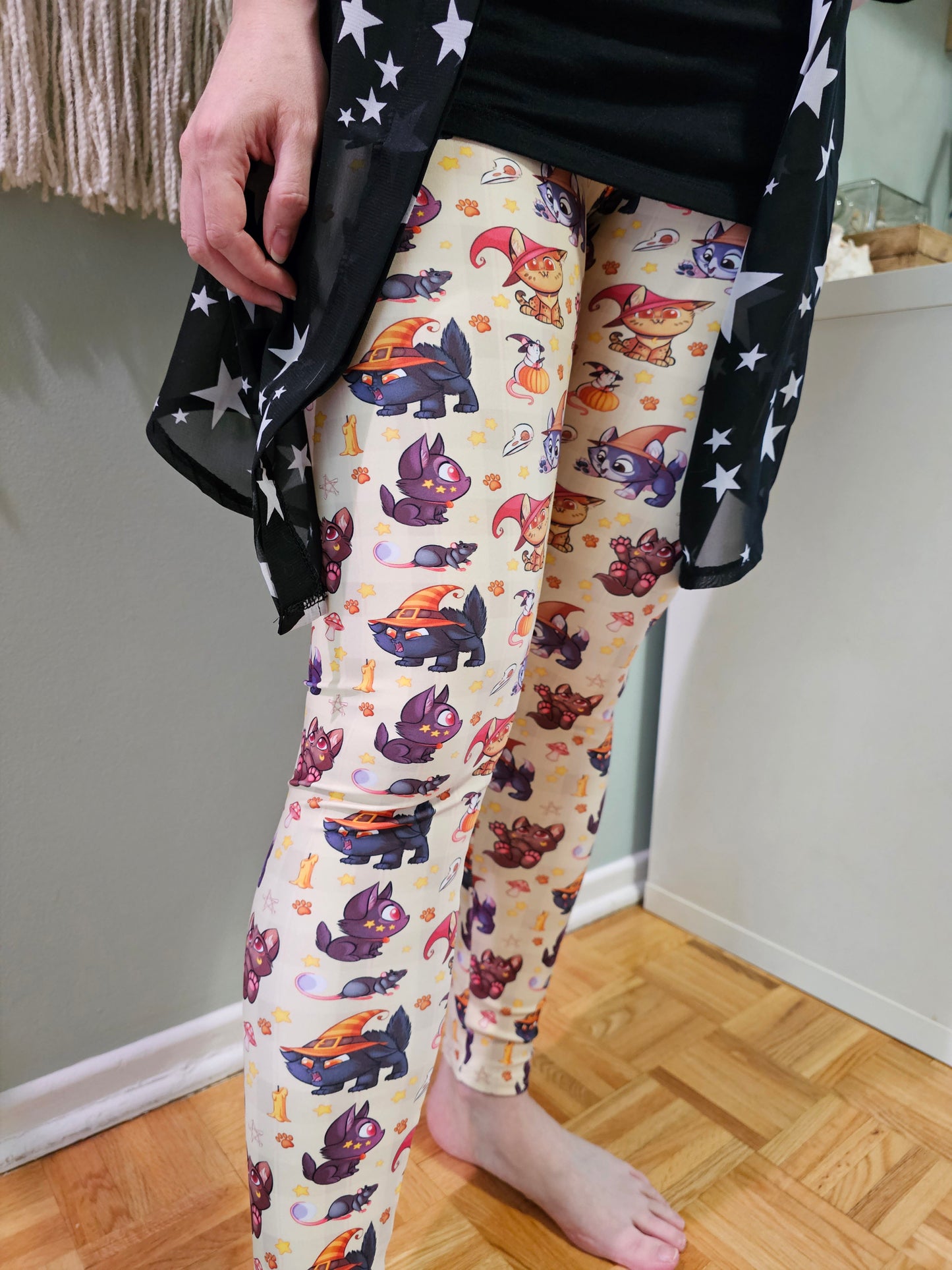 Witchy Kittens All-Over Print Leggings