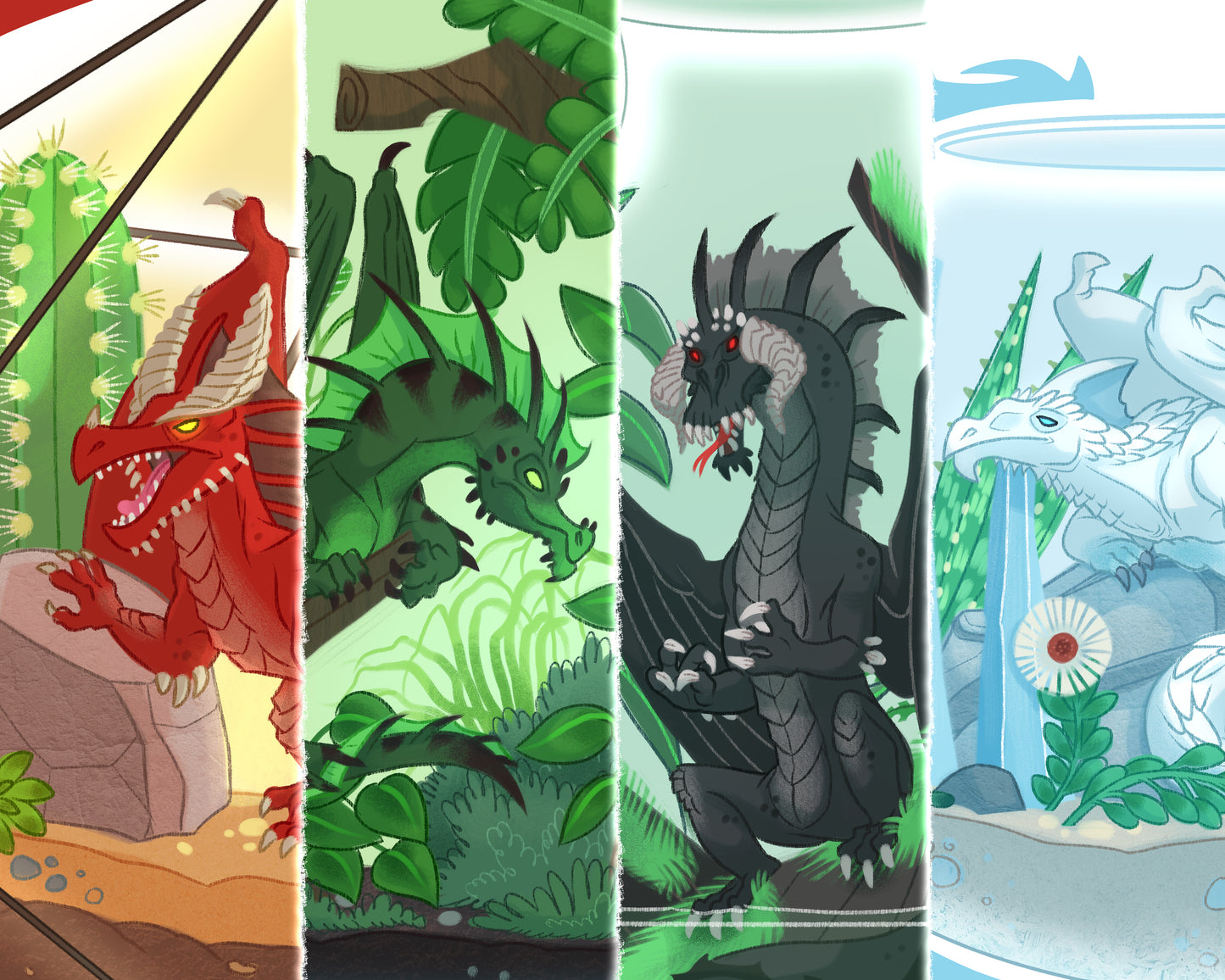 Terrarium Dragons 6x8 Art Prints