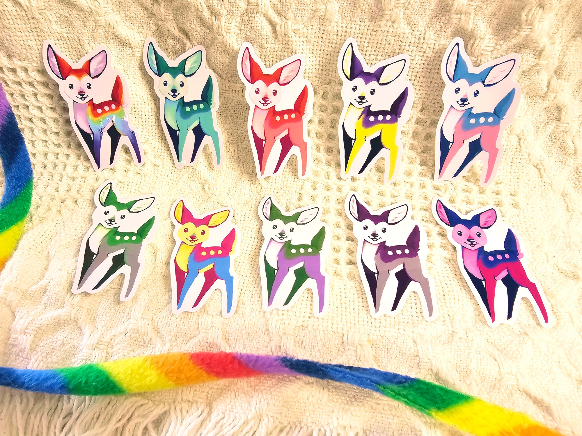 Queer Deer Pride Flag Vinyl Stickers