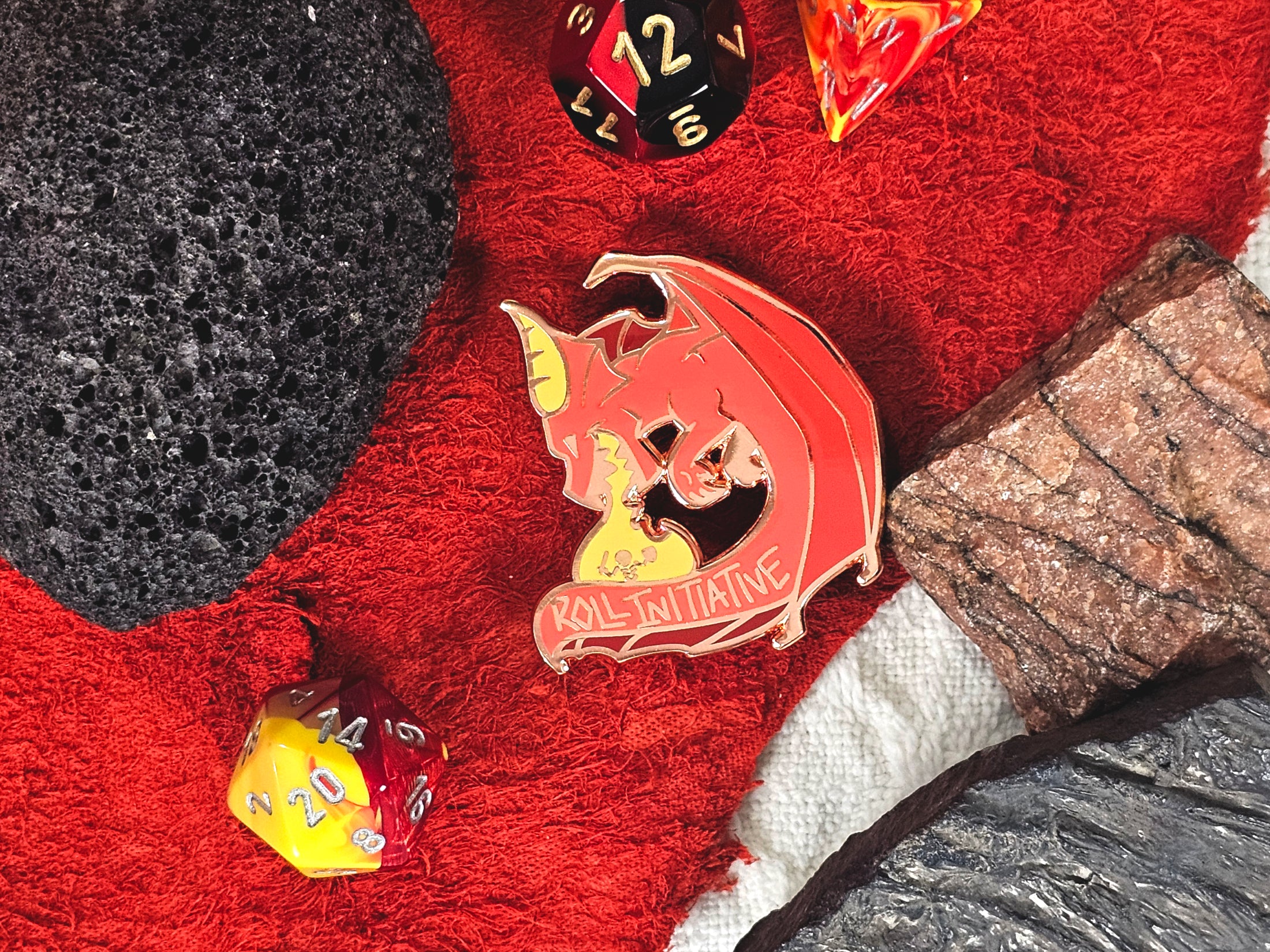 Roll Initiative Dragons Hard Enamel Pin