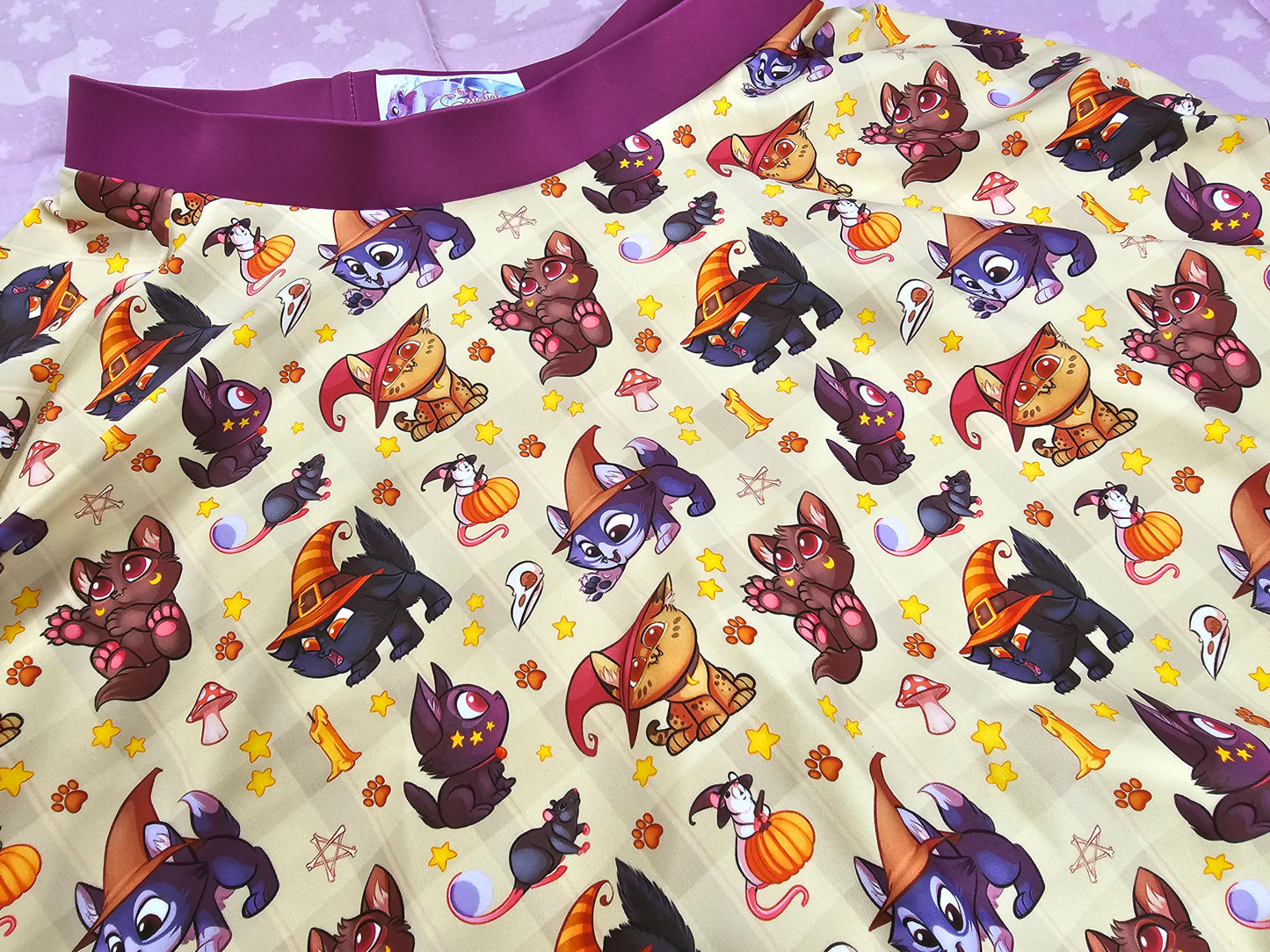 Witchy Kittens All-Over Print Skater Skirt