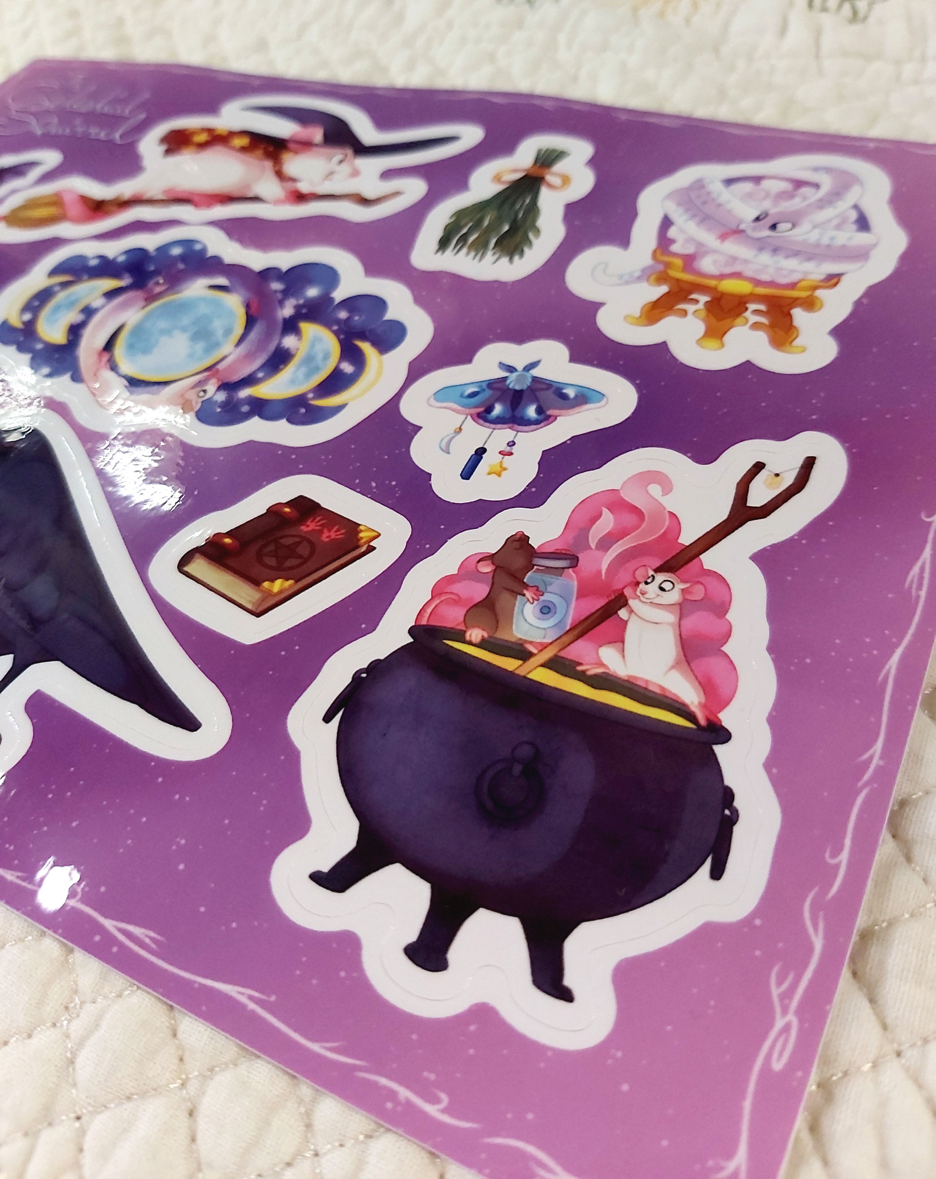 Witch Familiars Vinyl Sticker Sheet