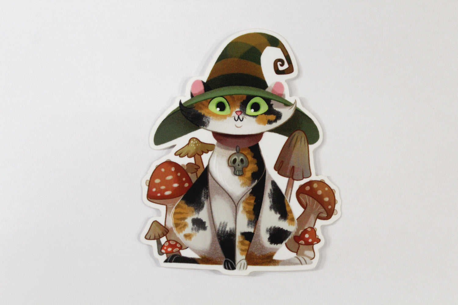 Witch Kitty Glossy Vinyl Sickers