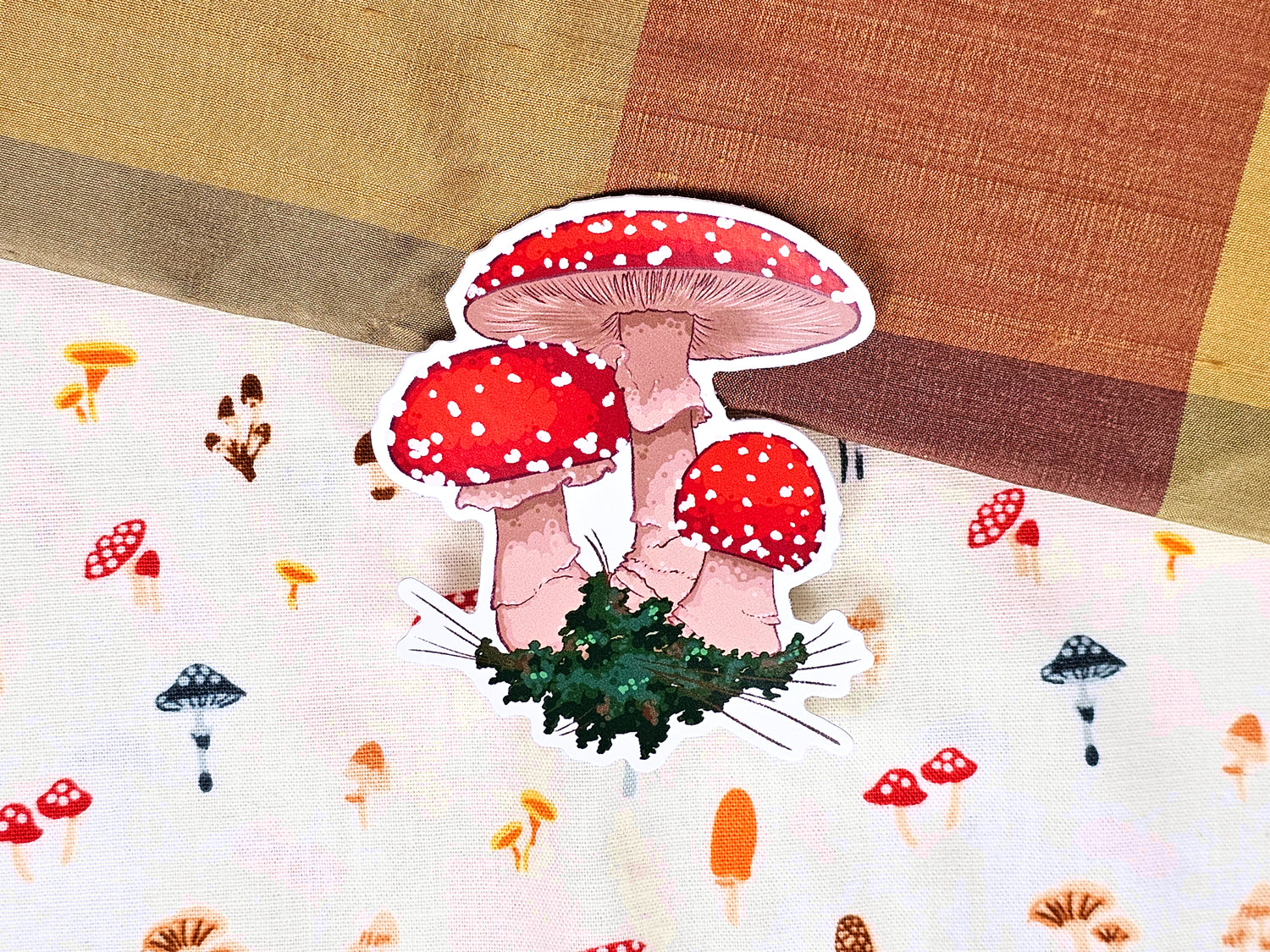 Fly Amanita Mushrooms - Cute Vinyl Sticker