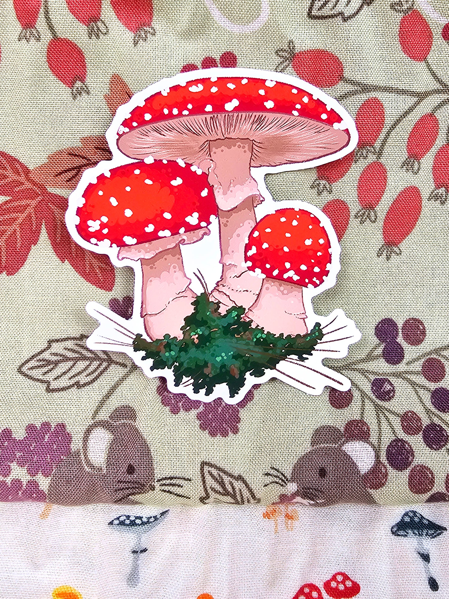 Fly Amanita Mushrooms - Cute Vinyl Sticker