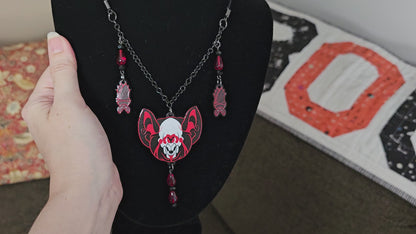 Vampire Bat Gothic Blood Drop Necklace