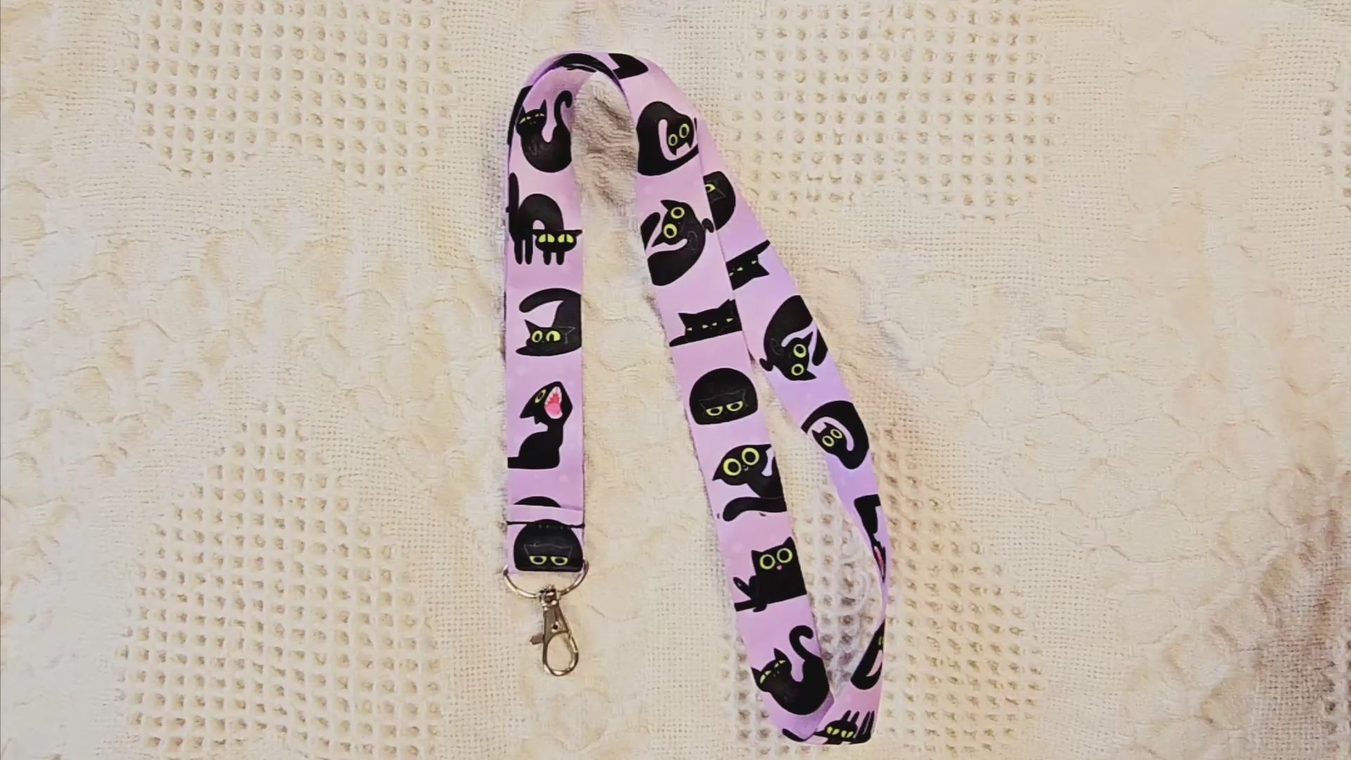 Void Cat Lanyard - Cute Black Cat Badge Holder