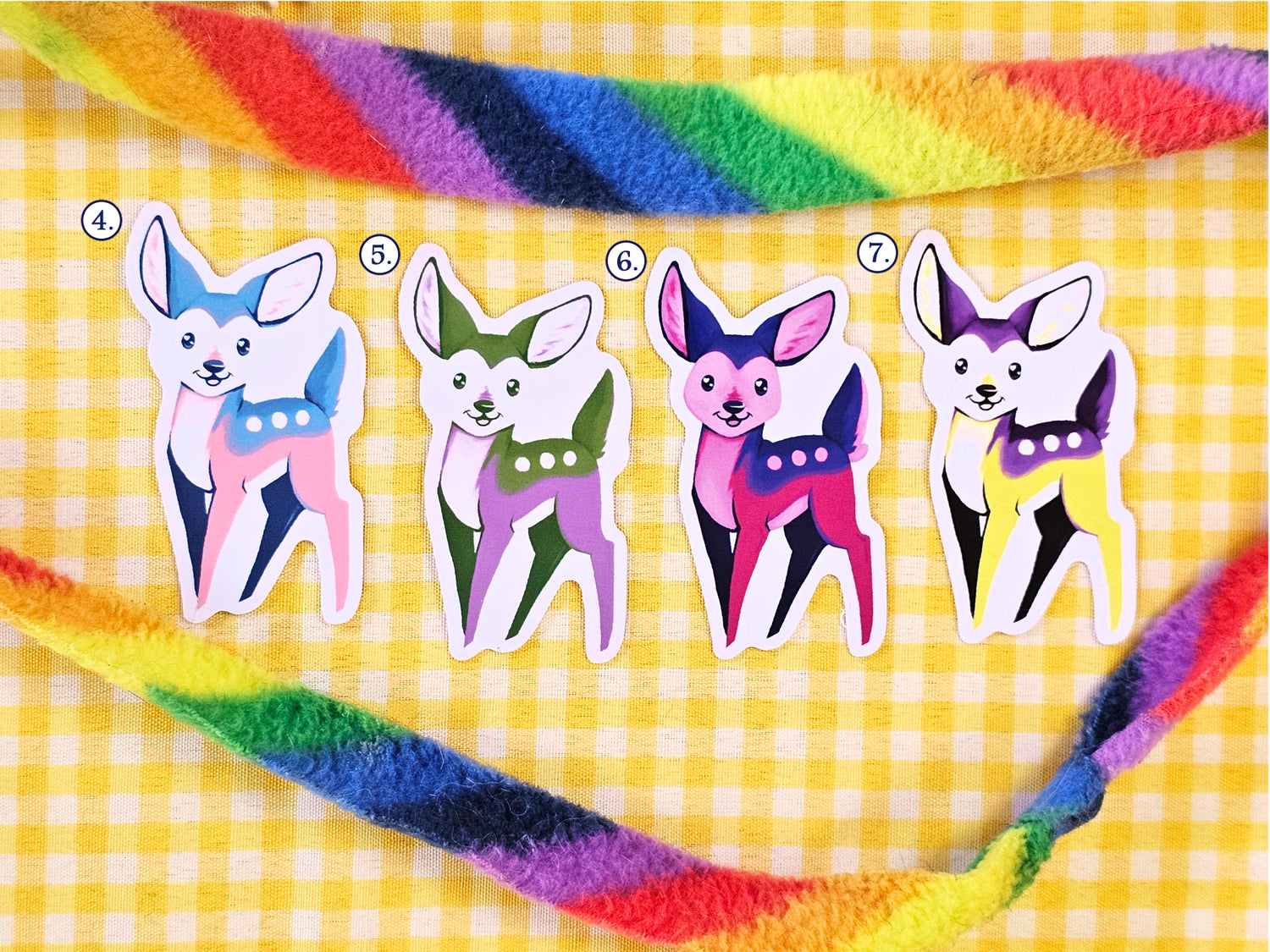 Queer Deer Pride Flag Vinyl Stickers