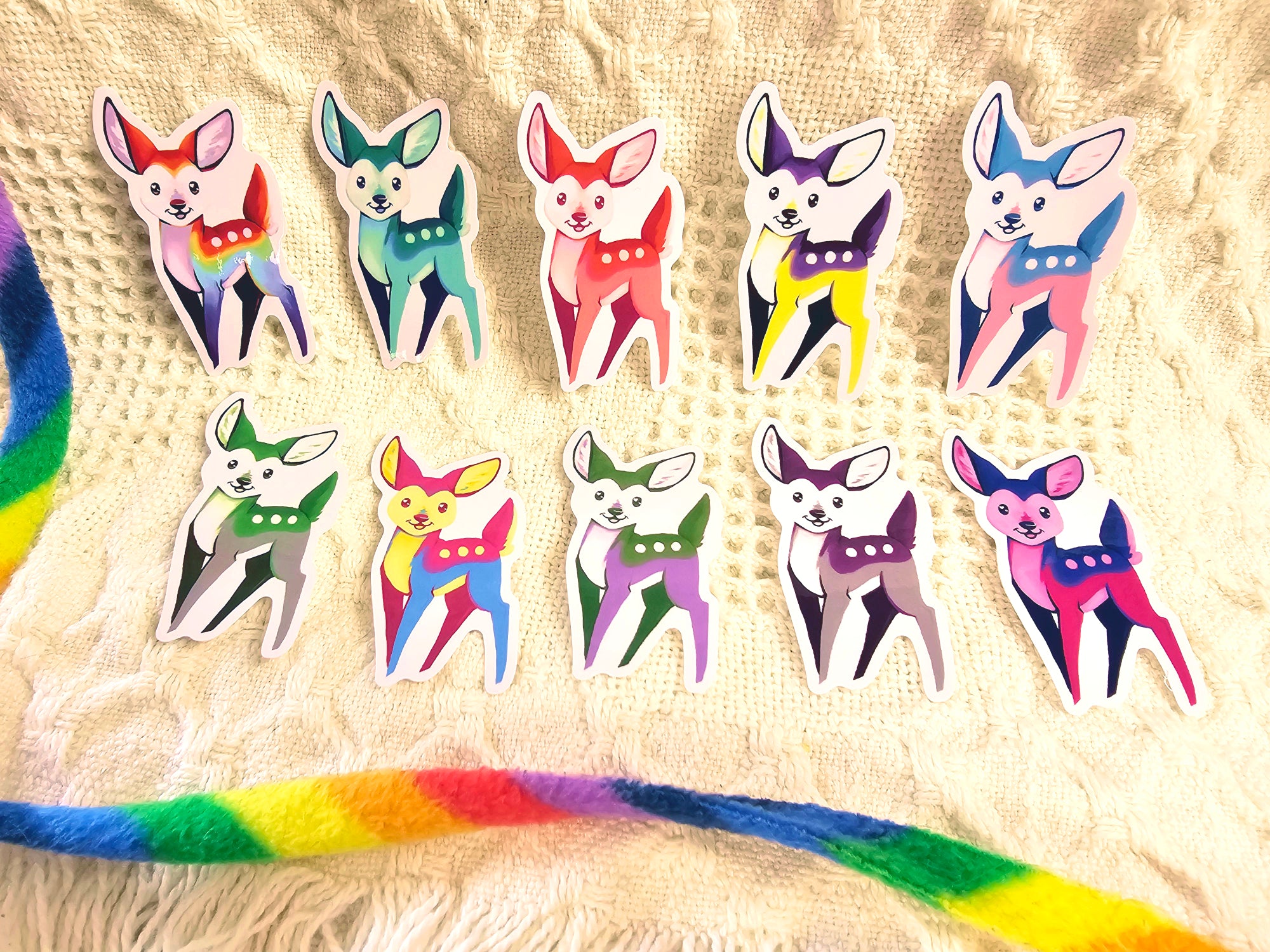 Queer Deer Pride Flag Vinyl Stickers