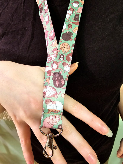 Life with Rats Lanyard - Cute Fancy Rat Badge Holder