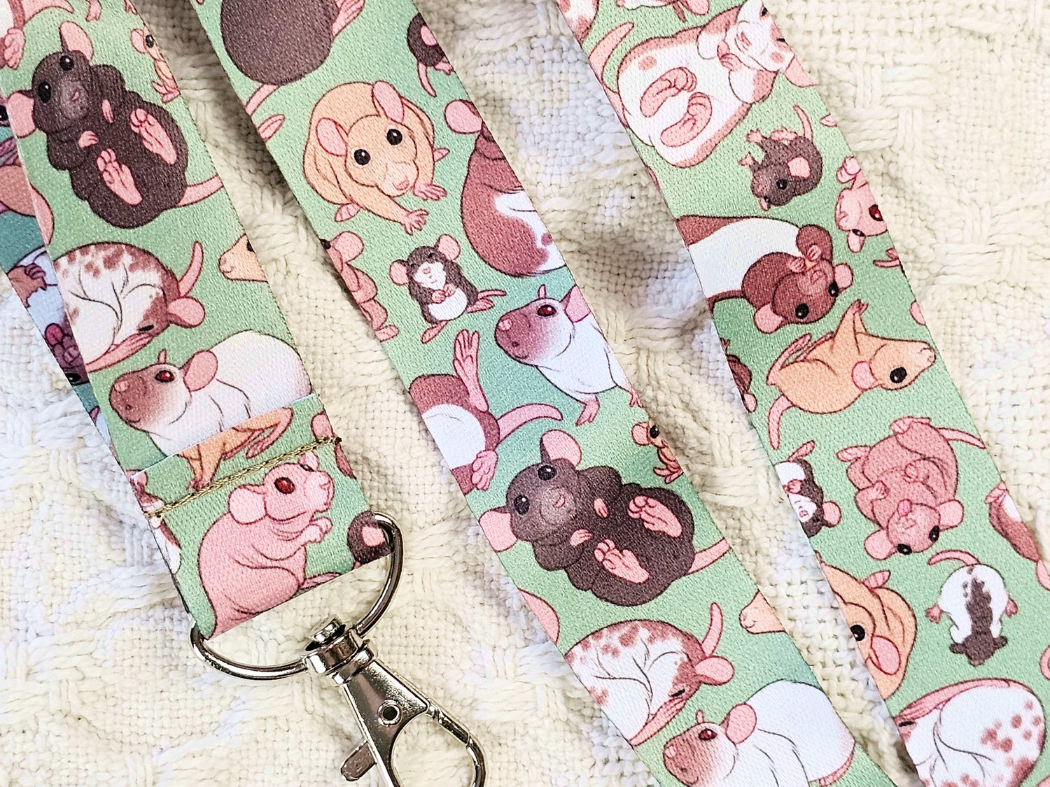 Life with Rats Lanyard - Cute Fancy Rat Badge Holder