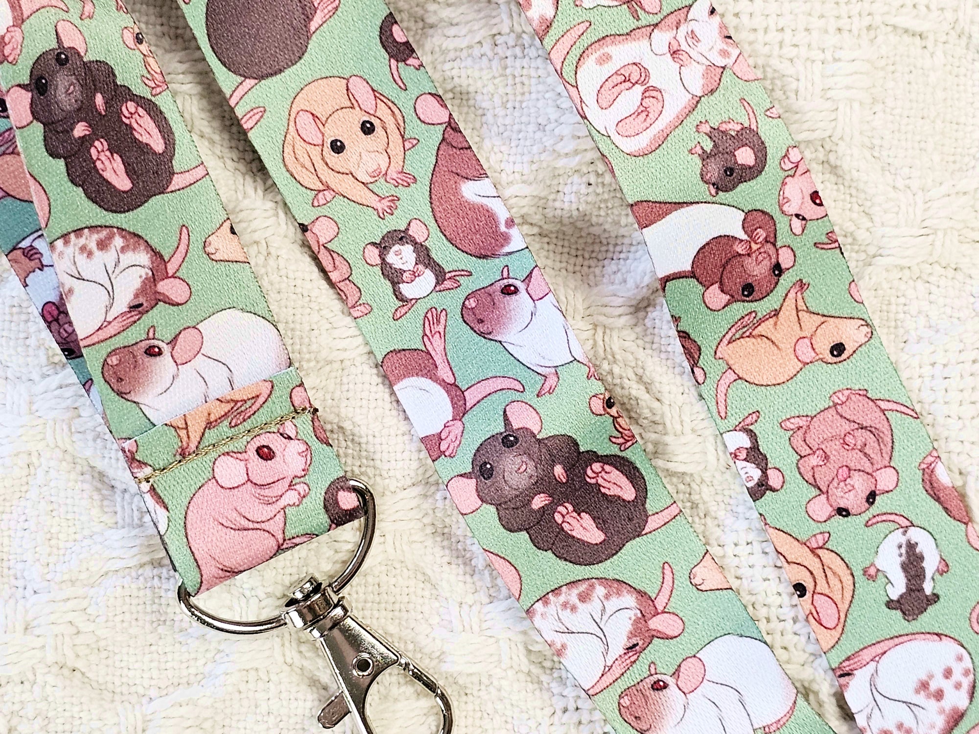 Life with Rats Lanyard - Cute Fancy Rat Badge Holder