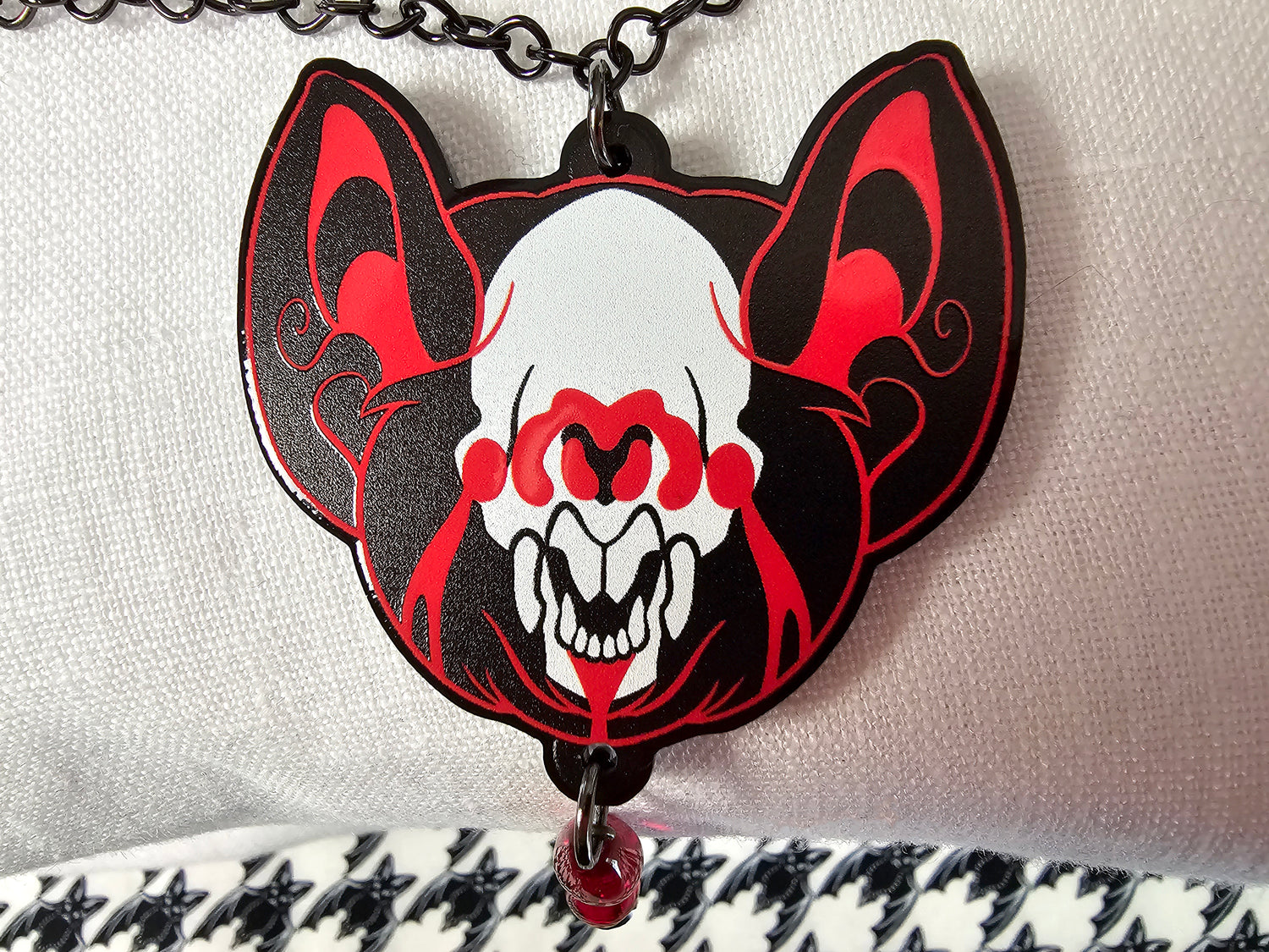 Vampire Bat Gothic Blood Drop Necklace